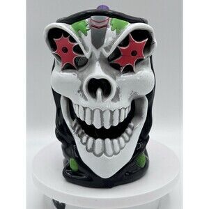 MONSTER JAM GRAVE DIGGER LIGHT UP SOUVENIR SKULL MUG/CUP 16oz 2012